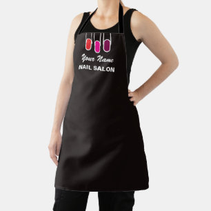 Nail salon manicure and pedicure company logo apron