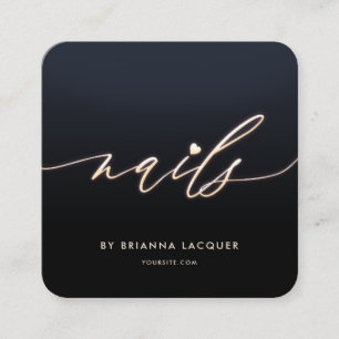 Nail Salon Manicure Specialist Square Business Card