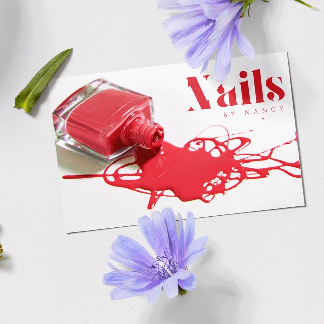 Nail Salon Manicurist Polish Bottle Business Card (Creator Uploaded)
