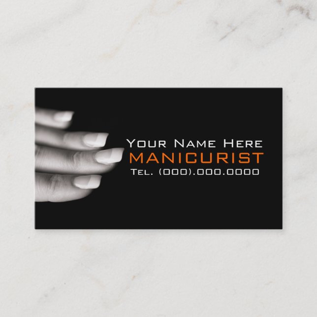 Nail Salon Manicurist Professional Business Cards (Front)