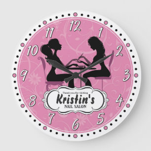 Nail Salon Personalizable Wall Clock