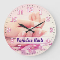 Nail Salon Personalizable Wall Clock