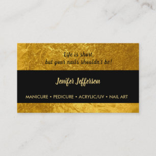 Nail Salon Quote Business Card