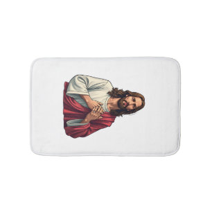 Nail Scar Jesus Vintage Faith Engraving Tee 2 Bath Mat