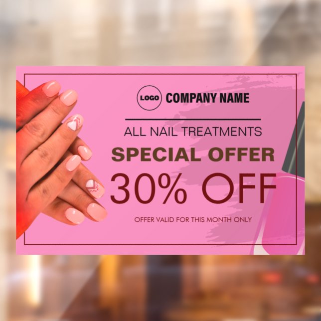 Nail Spa Custom Special Offer Window Cling (Sheet 2)
