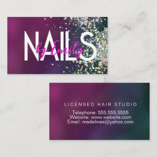 Nail Studio Designer Galaxy Art Business Card