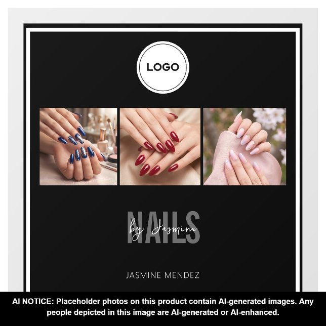 Nail Studio Elegant Photo Collage Logo  (Creator Uploaded)