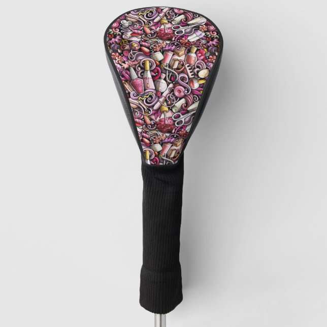 Nail Studio Pattern Golf Head Cover (Front)