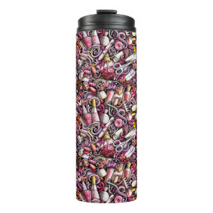 Nail Studio Pattern Thermal Tumbler