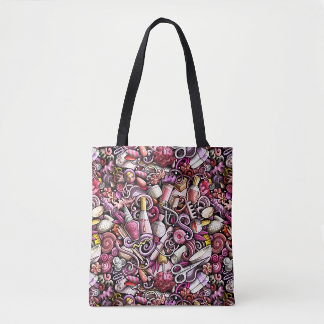 Nail Studio Pattern Tote Bag (Front)