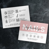Nail Tech Blush Pink Script