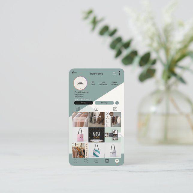 Nail Tech Business Cards | Nail Artist Custom Card (Standing Front)