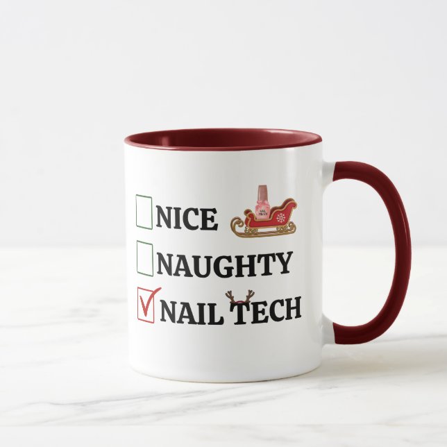Nail Tech Christmas Gift Mug (Right)