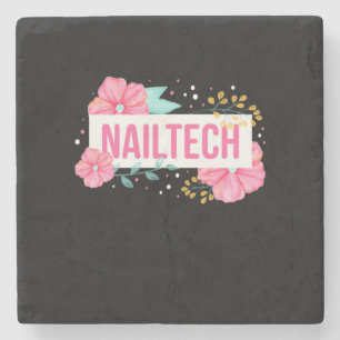Nail Tech Flower Stone Coaster