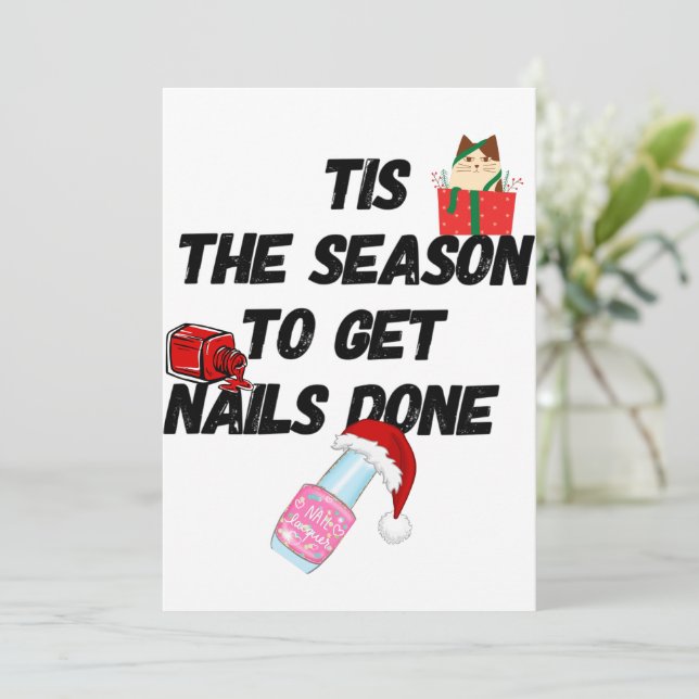 nail tech greeting card (Standing Front)