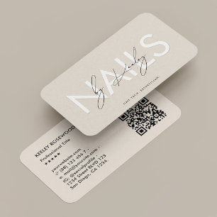 Nail Tech Lash Tech Beauty Salon Sand Modern Business Card