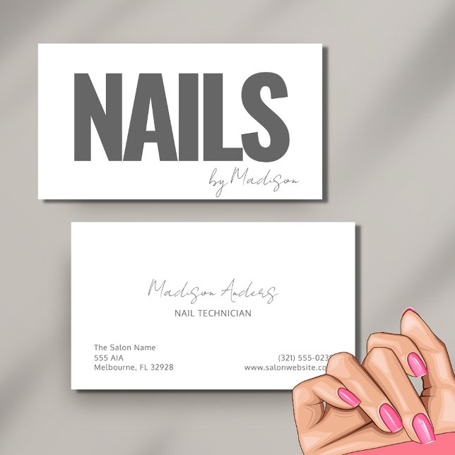 Nail Tech Manicure Professional Salon Spa  Business Card (Nail Tech Manicure Professional Salon Spa Business Card)