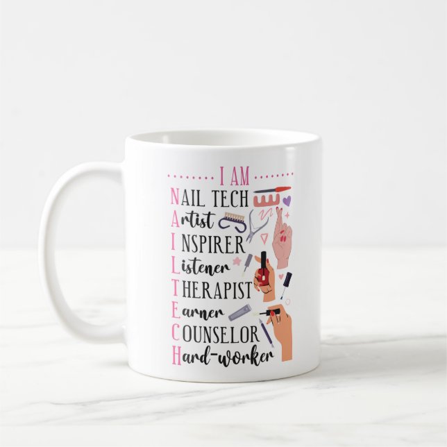 Nail Tech Nail Artist I'M A Nail Tech Artist Coffee Mug (Left)