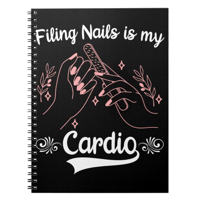 Nail Tech Sport Cosmetics Nail Filing Manicurist Notebook (Front)