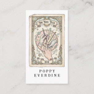 Nail Tech Tarot QR Code Card Business Card