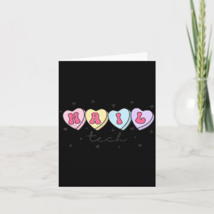 Nail Tech Valentine's Day Heart Manicurist Cosmeto Card