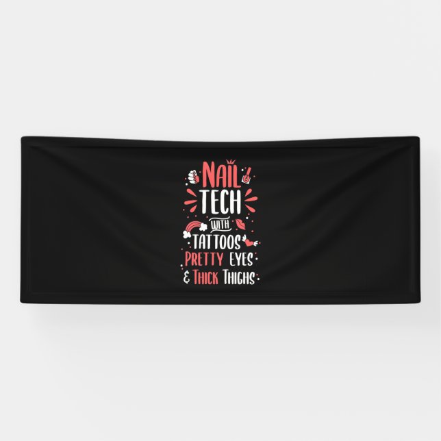 Nail Tech With Tattoos Banner (Horizontal)