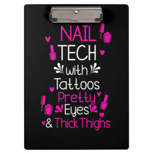 Nail Tech With Tattoos Clipboard