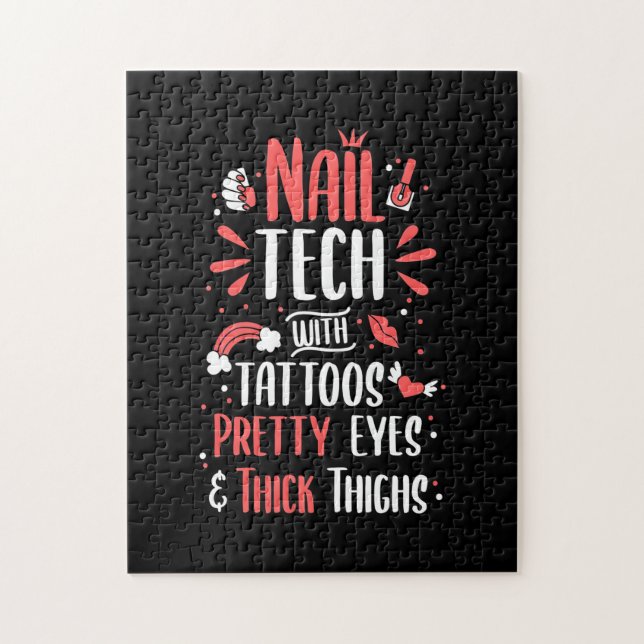 Nail Tech With Tattoos Jigsaw Puzzle (Vertical)