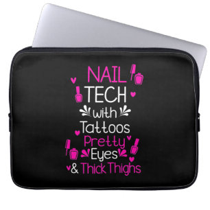Nail Tech With Tattoos Laptop Sleeve