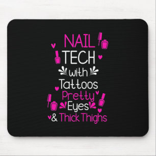 Nail Tech With Tattoos Mouse Pad