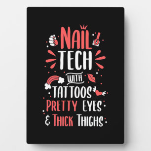 Nail Tech With Tattoos Plaque