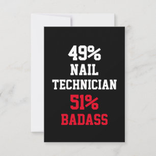 Nail Technician Badass Card