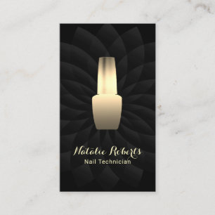 Nail Technician Black Lotus Salon Manicurist Business Card