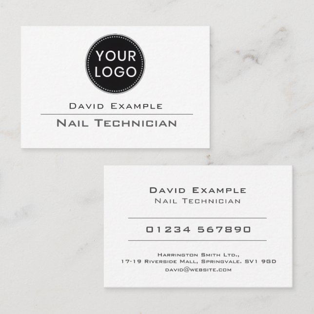 Nail Technician Business Card (Front/Back)