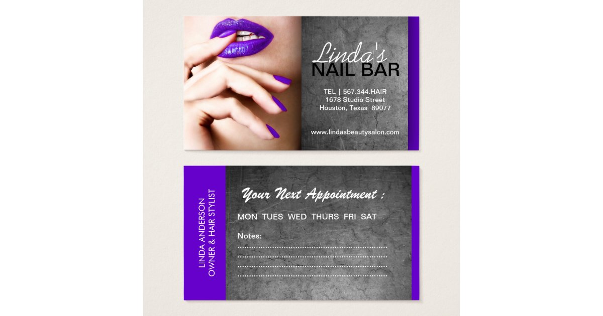 NAIL TECHNICIAN BUSINESS CARD