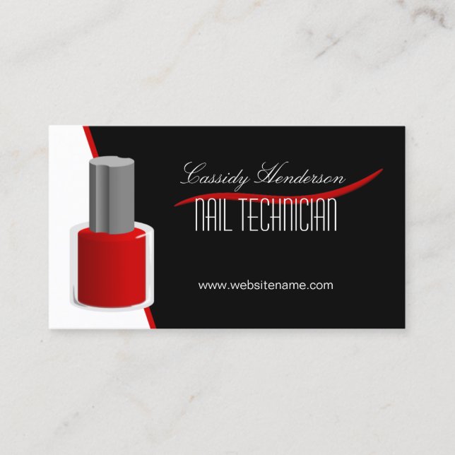 Nail Technician Business Card (Front)