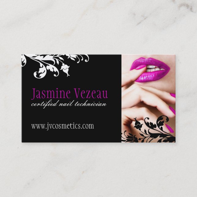Nail Technician Business Cards (Front)