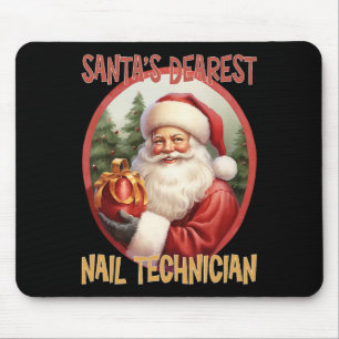 Nail Technician Christmas Holiday Love Xmas Mouse Pad