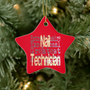 Nail Technician Extraordinaire Ceramic Ornament