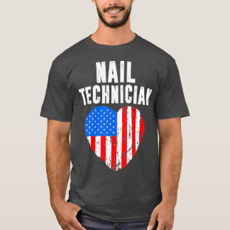 Nail Technician Flag Tools Nail Tech Artist DA1 T-Shirt