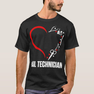Nail Technician Heart Mani Nail Tech Artist T-Shirt