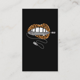 Nail Technician Leopard Manicurist Business Card