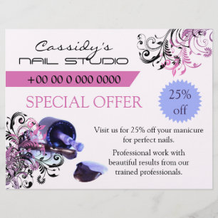 Nail Technician / Nail Bar Promotional Flyer