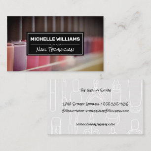 Nail Technician   Nail Polishes   Variety Colours Business Card