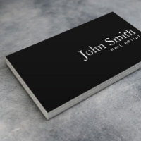 Nail Technician Plain Black Manicurist