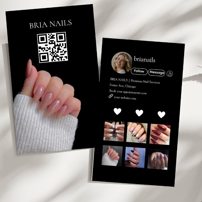 Nail Technician QR Code  Business Card (Creator Uploaded)