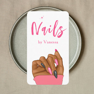 Nail Technician Qr Code Nails Art Salon Blush Pink Business Card