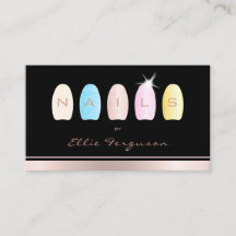 Nail Technician Salon  Glitter Glam Rose Gold