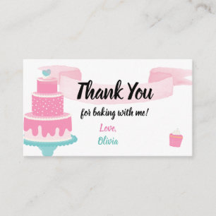 Nailed It Baking Cake Decorating Party Thank You Enclosure Card