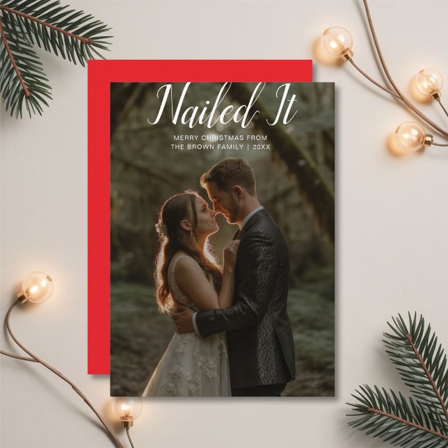 Nailed It Couple Holiday Greeting Card (Creator Uploaded)
